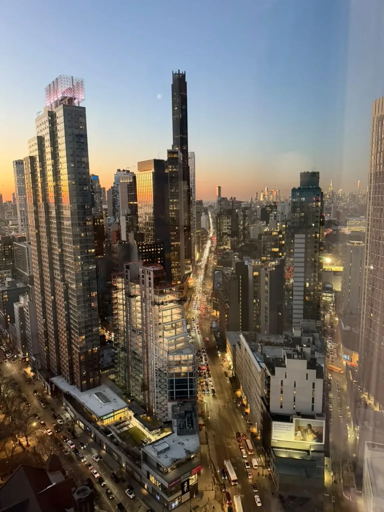 Rascacielos de Nueva York al atardecer